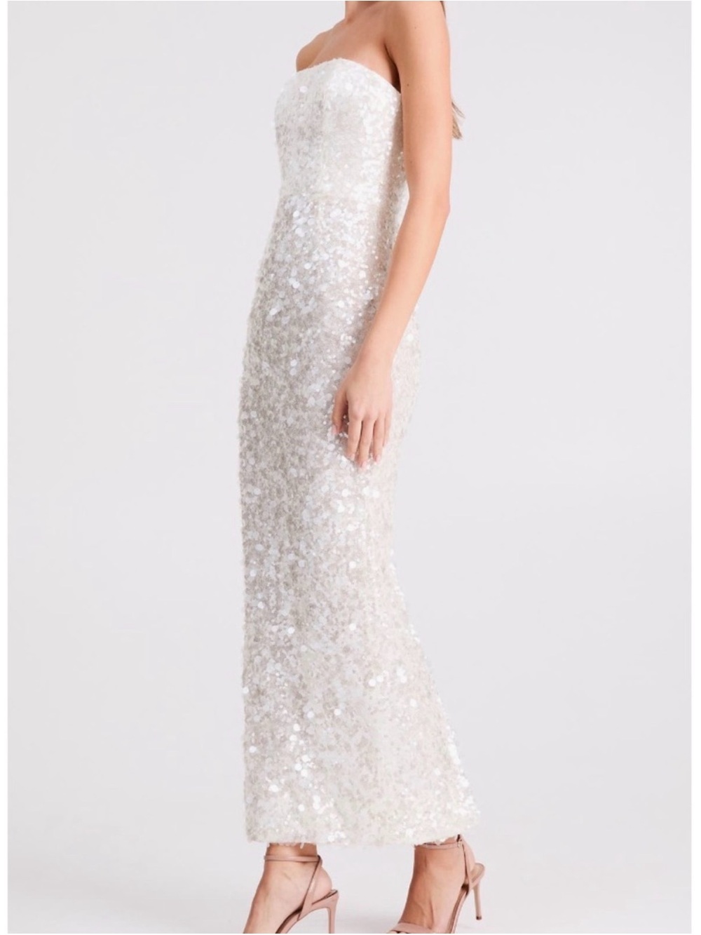 NWT Helsi Leslie sequin column gown
